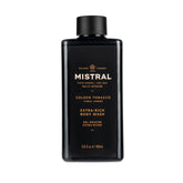 Mistral Golden Tobacco bottle highlight for head-to-toe cleansing
