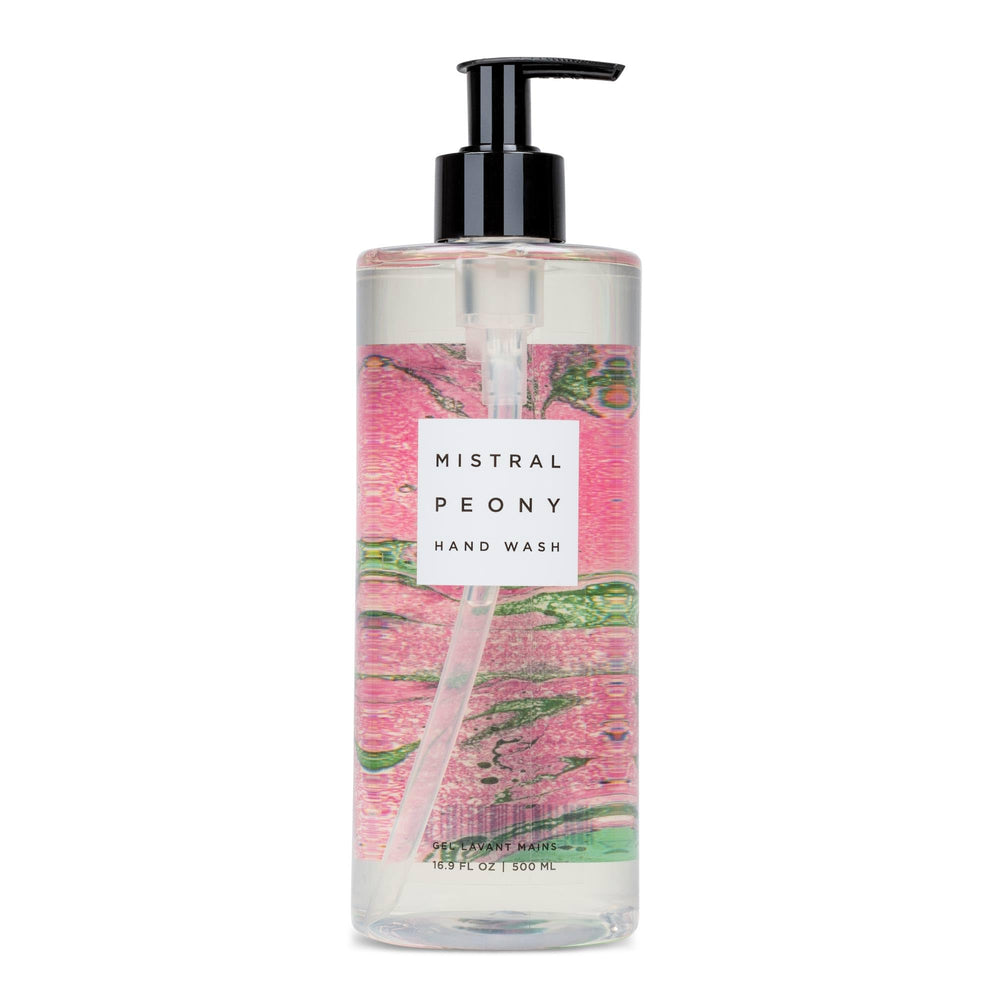 Mistral Marbles Hand Wash bottle with peony scent and soft cleansing.
