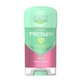 Mitchum Gel Powder Fresh Pack front shows compact four-pack for on-the-go freshness.