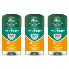 Mitchum Men Power Gel Sport bottle, quick-dry formula for all-day freshness.