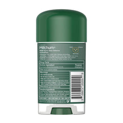 Mitchum Mountain Air clear gel nozzle close-up showing quick-drying formula.