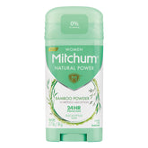 Mitchum Natural Power Deodorant stick, eucalyptus, for all-day odor control.