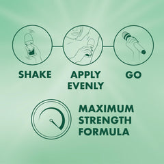 Mitchum roll-on bottle front highlights protection and fragrance-free design.