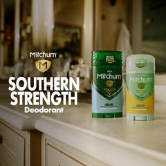 Mitchum Triple Odor Defense graphic shows odor control during heat and motion