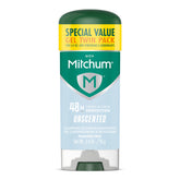 Mitchum triple odor protection gel bottle showing an invisible finish after application.