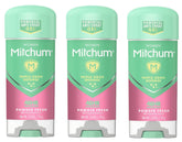 Mitchum Women clear gel bottle con powder fresh scent para uso diario