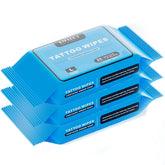Miuxia Green Soap Tattoo Wipes pack front view for studio-grade cleaning.