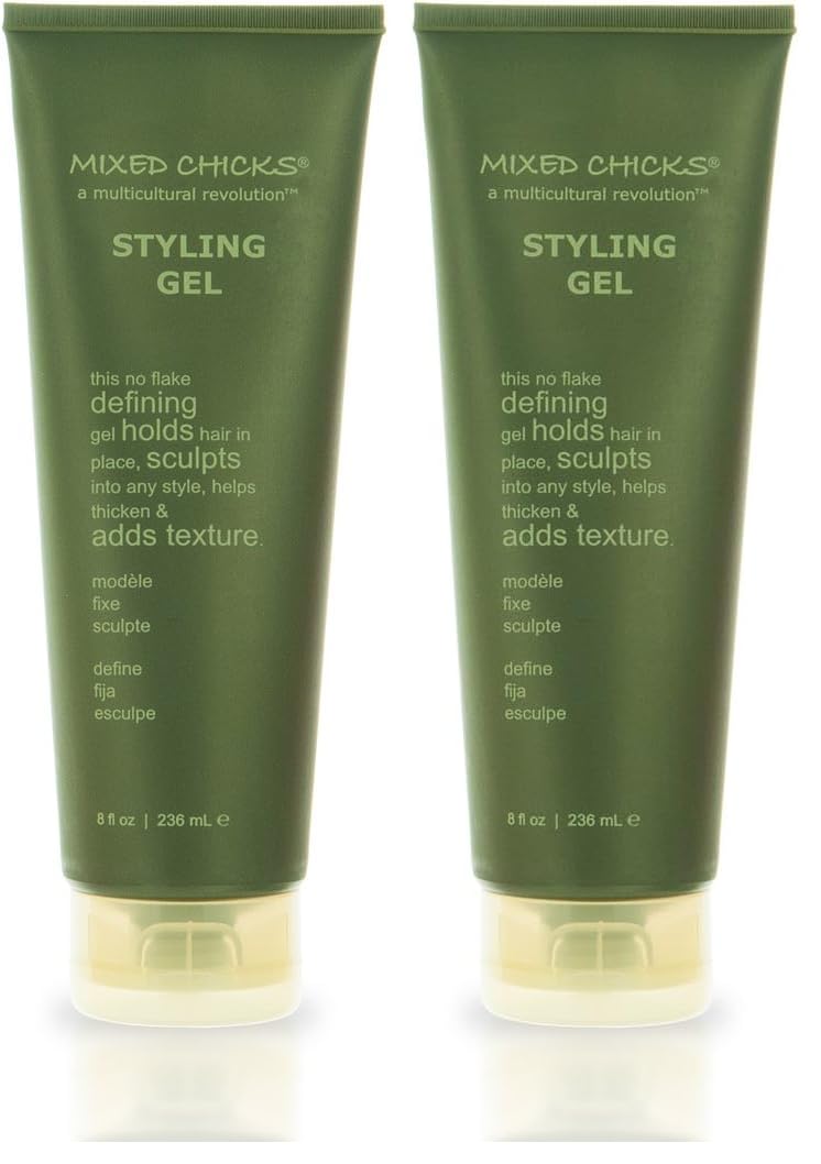 Mixed Chicks Styling Gel bottle pour for firm hold and defined texture without buildup