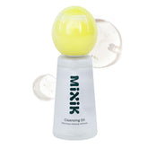 Mixik Deep Oil Cleanser Spray bottle demonstrates gentle and thorough makeup removal.