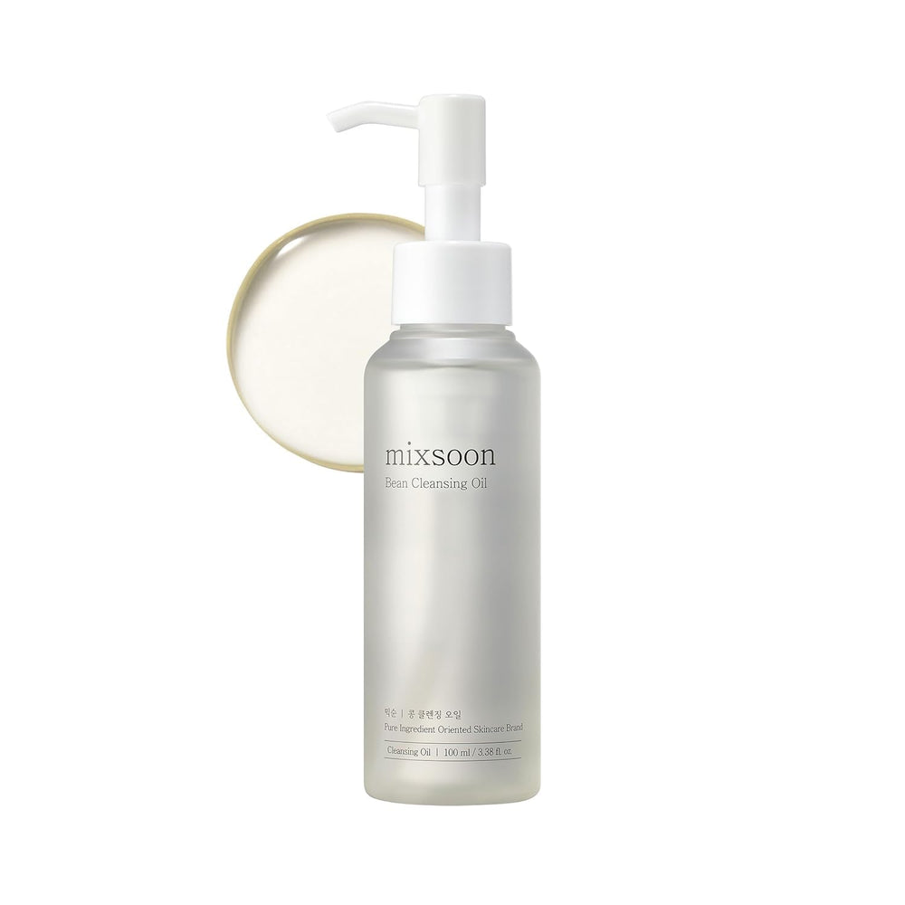 Mixsoon Bean Cleansing Oil bottle, gentle makeup remover for hydrating deep cleanse.