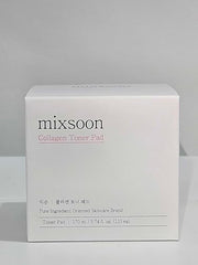 Mixsoon collagen toner pad on hand demonstrates quick hydration and care