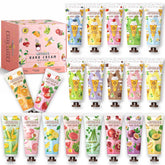 MIYUELENI 20-pack hand cream gift set with assorted scents for daily moisturizing.
