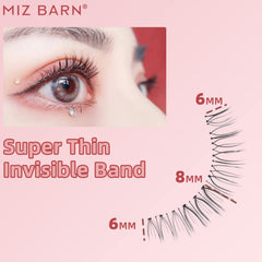 Miz Barn clear-band lashes for seamless blending with your natural lash line.