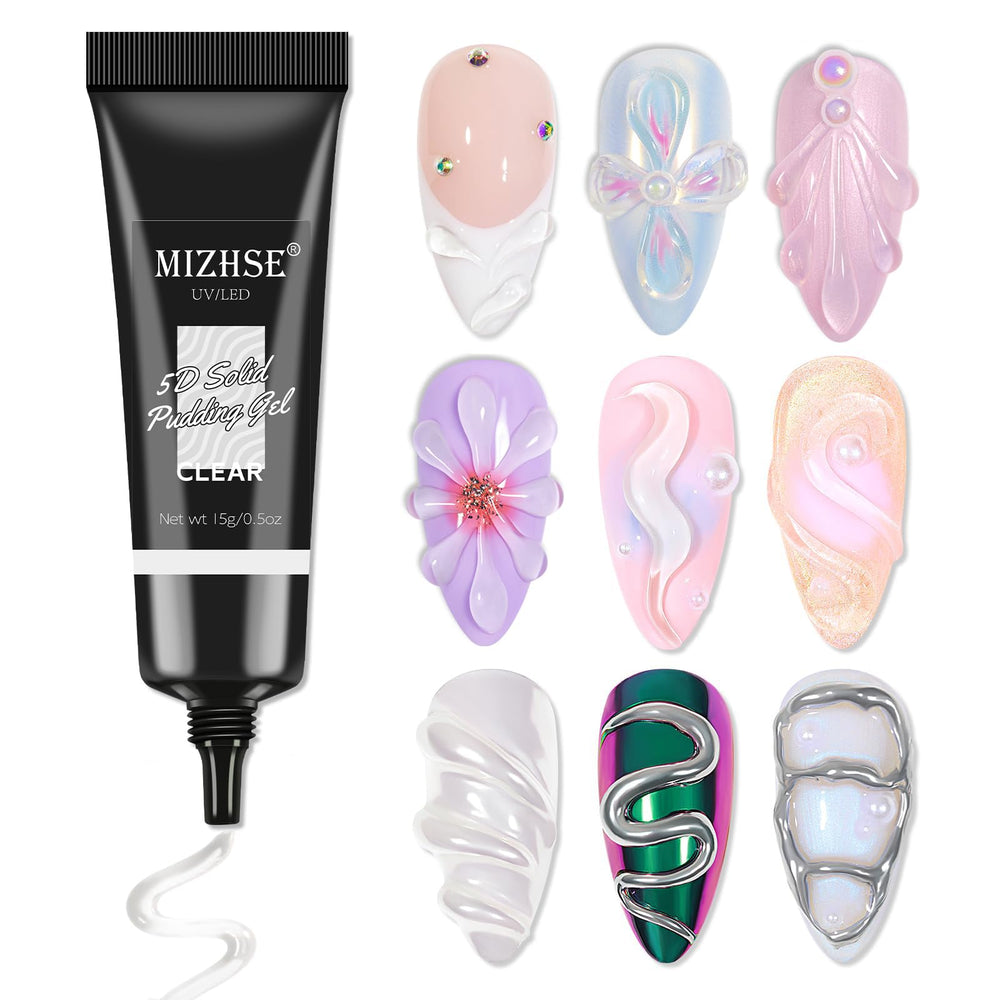MIZHSE 3D gel molding enables precise nail 3D designs with brush-free control.