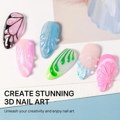 MIZHSE chrome powder and rhinestones pair with clear gel.