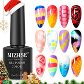 MIZHSE Blooming Gel Nail Polish bottle ready for bloom effects and color diffusion.