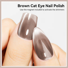 MIZHSE cat eye nail polish brush stroke close-up for easy application