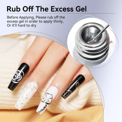 Chrome mirror finish adds dazzling shine on nails with MIZHSE.