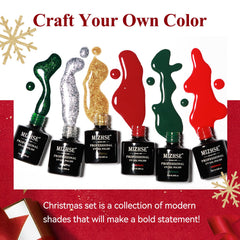 MIZHSE red gel polish for bold, holiday-ready nails