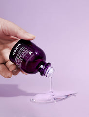 MIZON Collagen 100 ampoule texture swirl indicating hydration.