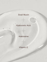 MIZON Snail Mucin ingredient highlight emphasizing regenerative feel.