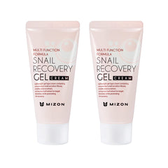 Mizon Snail Recovery Gel Cream 2x45ml pack for daily moisture and skin renewal.