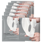 MKBLNP collagen face mask packaging highlights premium hydrogel sheet for deep hydration