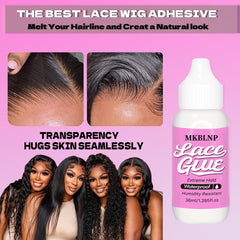 MKBLNP hypoallergenic lace wig adhesive gentle on sensitive scalps.