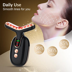 MKISCWEI face-neck wand in use for cleansing and toning.