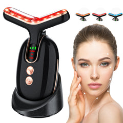MKISCWEI facial massager front view for at-home skincare and relaxation.