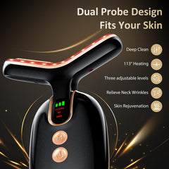 MKISCWEI red-light therapy panel for facial treatment and glow.
