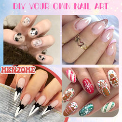 MKNZOME nail art pens with tilt tip enabling detailed line work