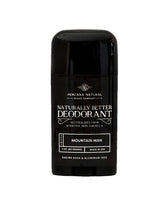 MNS Mountain Man Deodorant pack shows aluminum- and baking soda-free formula for sensitive skin.