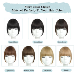 MOCA HAIR clip-in bangs natural blend complements real hair texture