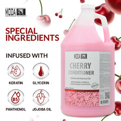 MODA cherry conditioner hair-soft result enhances manageability and texture.