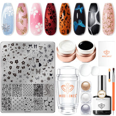 Modelones 16-pcs nail stamping kit enables at-home salon-quality designs