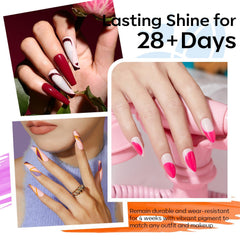 Modelones 28-color gel polish bottles arranged for seasonal color options