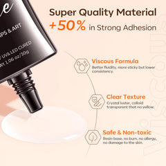 Modelones 4-in-1 Rhinestone Glue soft tube design enables clean, mess-free use.