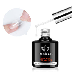 Modelones 9 in 1 nail glue bottle with crystal-clear adhesion