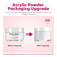 Modelones acrylic powder chip-resistant texture shown on a swatch for reliable wear.