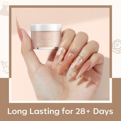 Modelones acrylic powder nails art close-up demonstrating smooth 3D nail design potential.