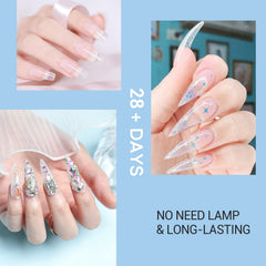 Modelones acrylic powder close-up with salon-like at-home manicure