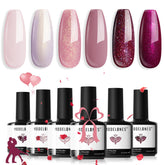 Modelones aurora galaxy gel polish for dazzling nail art with chameleon glitter.