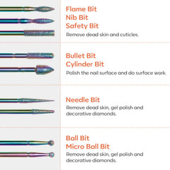 Modelones basic nail bit for buffering, grinding, and polishing
