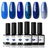 Modelones blue gel nail polish set for a flawless at-home gel manicure