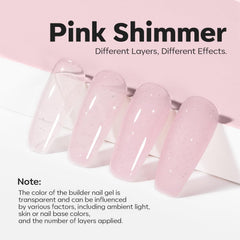 Modelones Builder Nail Gel apex-building demonstration for natural length.