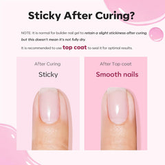Modelones pink gel for length extension and precise nail shaping.
