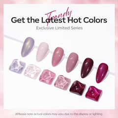 Modelones burgundy red gel polish for a bold, timeless look.