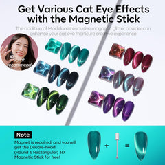 Modelones six-color swatches display vibrant galaxy glitter shades