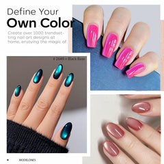 Modelones Grape Purple gel polish creates dramatic cat-eye effect.